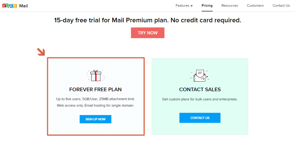 How to find Zoho Mail's Forever Free Plan?
