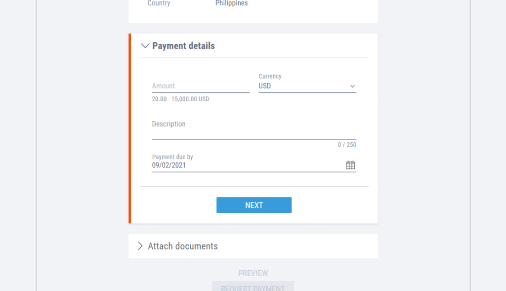 Enter payment details
